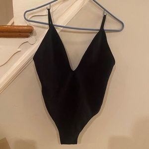 Wanderlust deep V one piece swimsuit